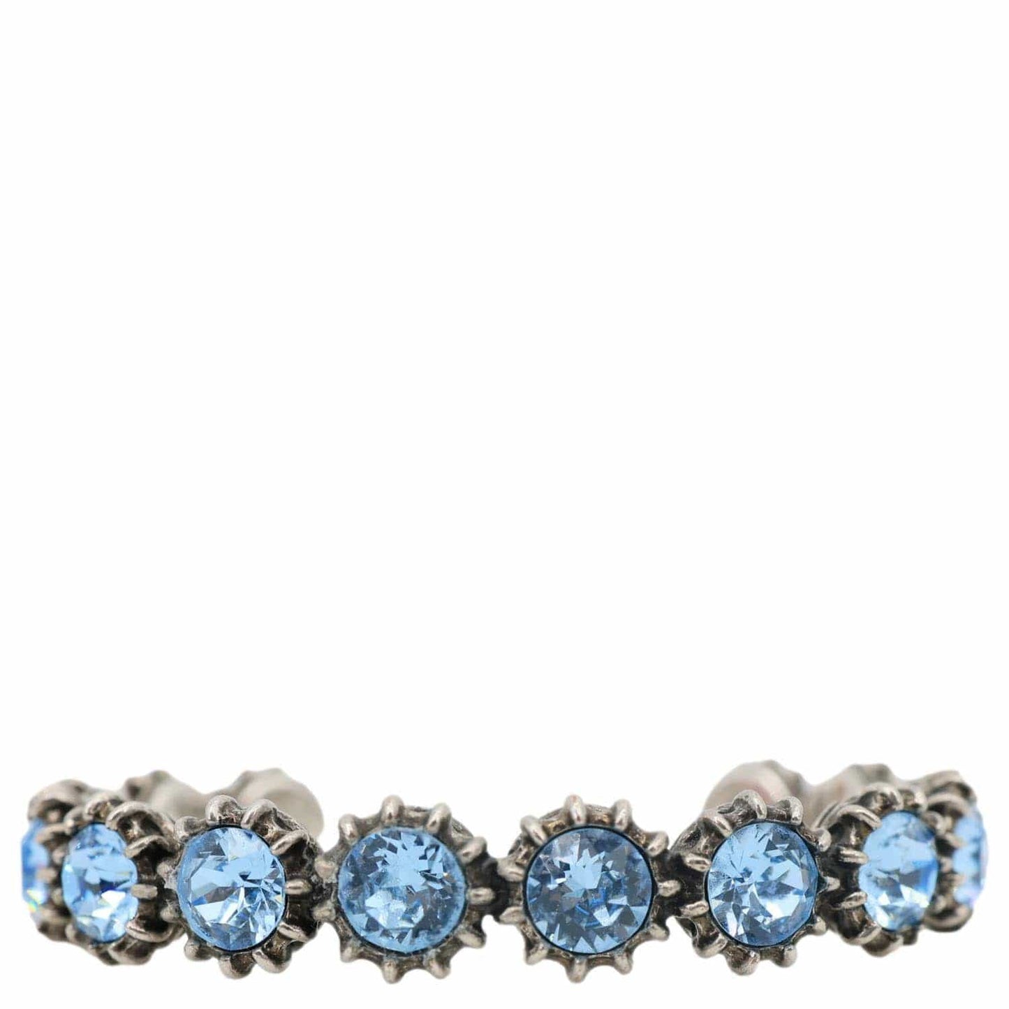 GUCCI Crystal Cuff Metal Bracelet Blue