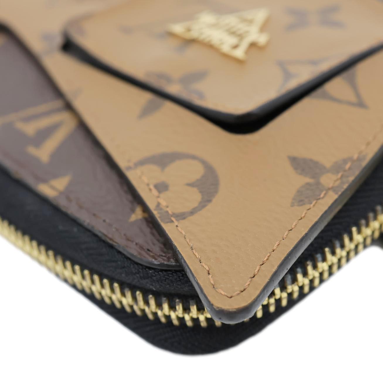 LOUIS VUITTON Shades Reverse Monogram Canvas Zippy Wallet Brown