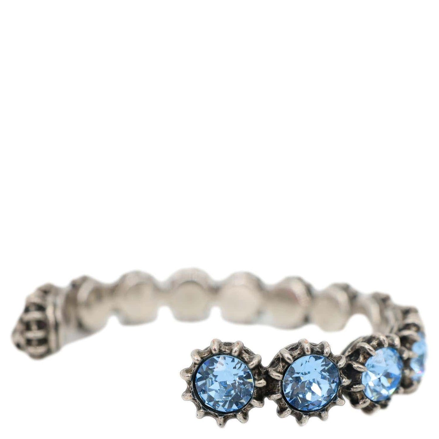 GUCCI Crystal Cuff Metal Bracelet Blue