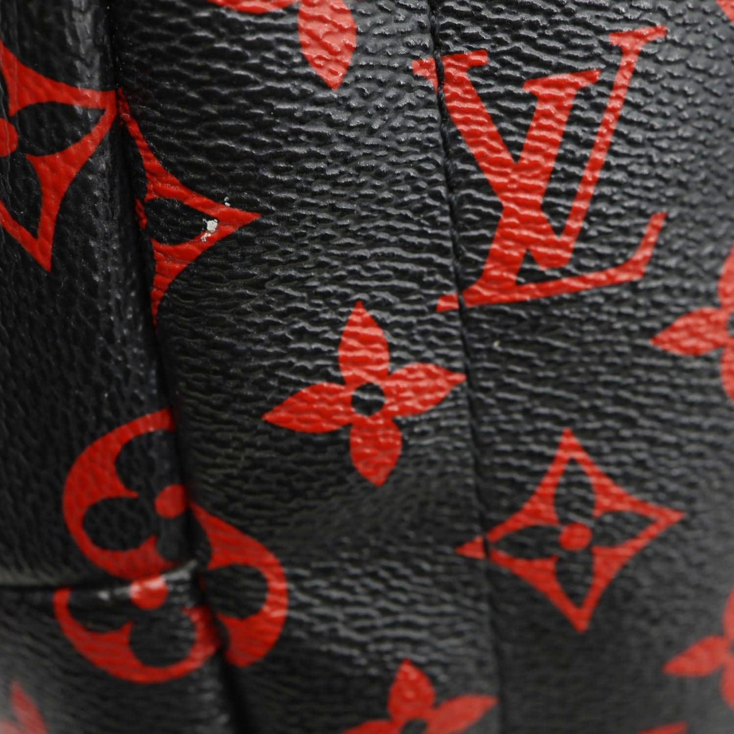 LOUIS VUITTON Palm Springs Mini Monogram Infrarouge Canvas Backpack Bag Black