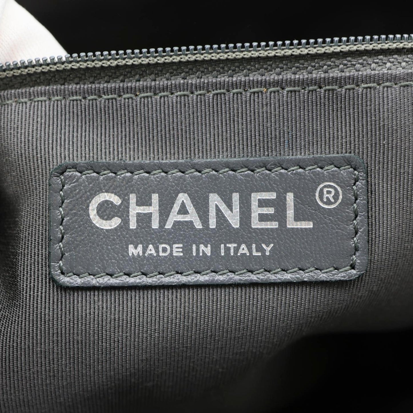 CHANEL Girl Quilted Lambskin Leather Crossbody Bag Grey