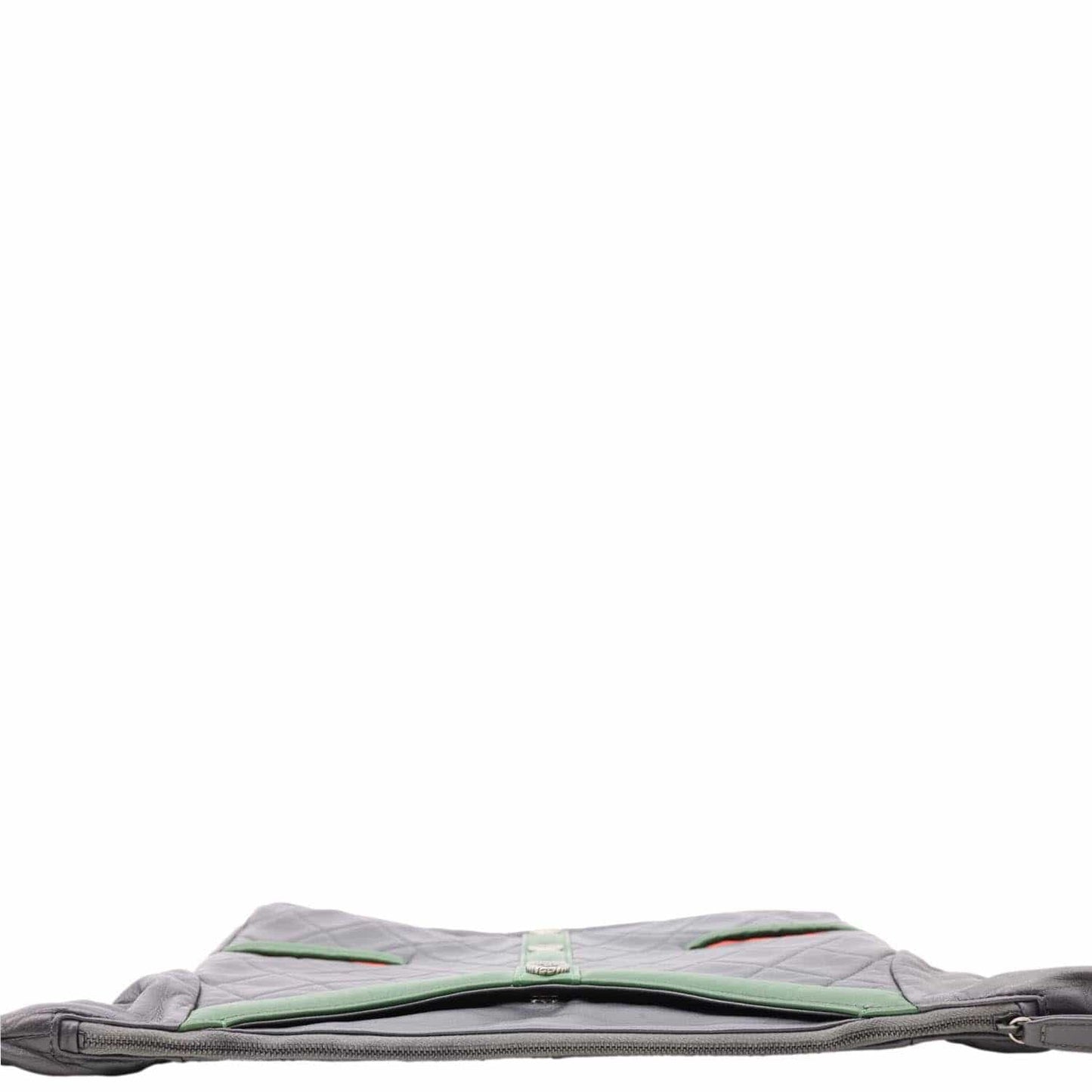 CHANEL Girl Quilted Lambskin Leather Crossbody Bag Grey