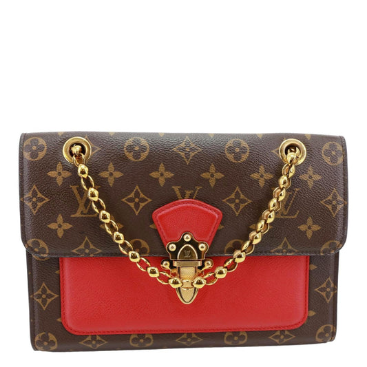 LOUIS VUITTON Victoire Monogram Canvas Shoulder Crossbody Bag Cherry
