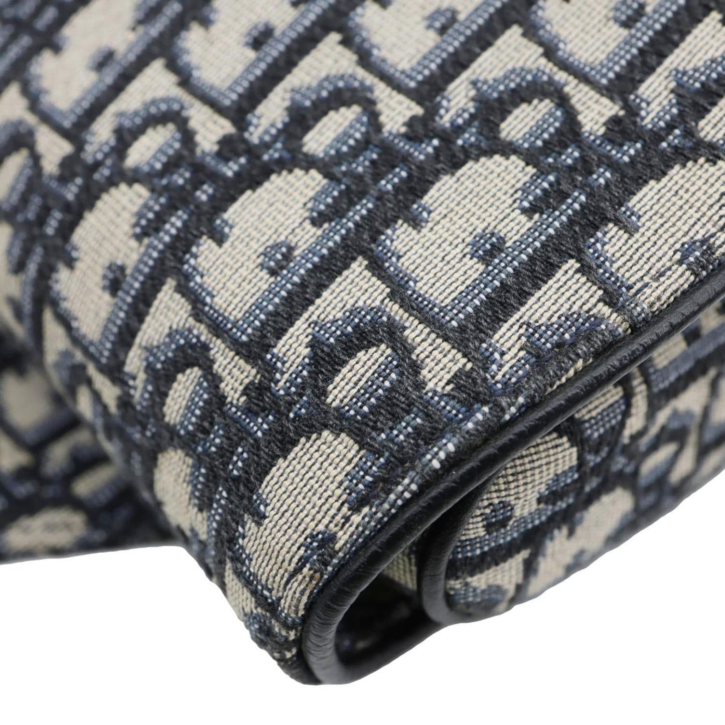 CHRISTIAN DIOR Saddle Oblique Jacquard Crossbody Bag Grey