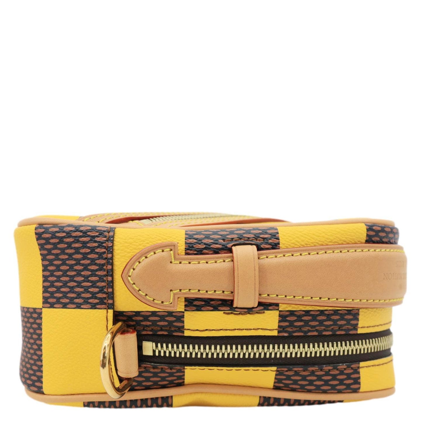 LOUIS VUITTON Volcano Damier Pop Chess Canvas Messenger Bag Yellow
