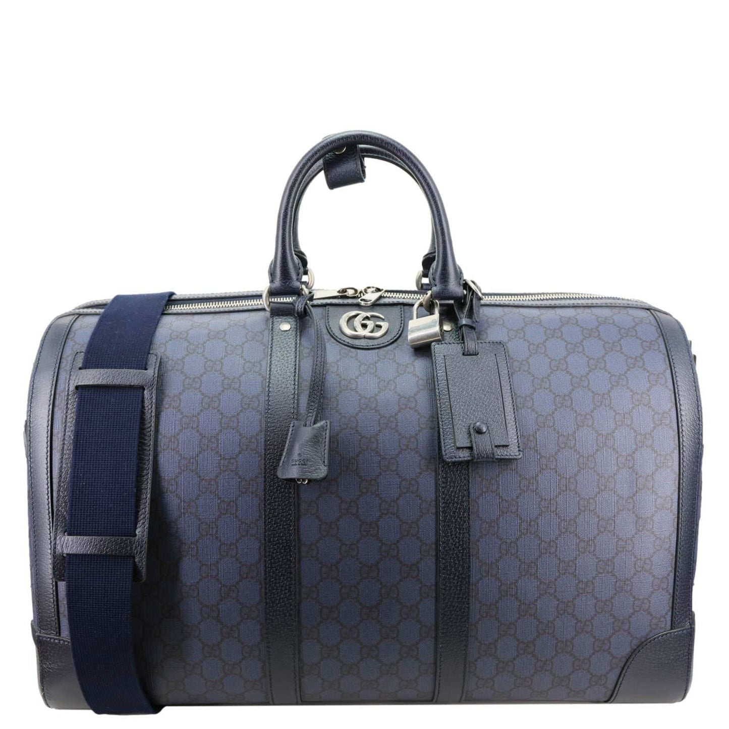 GUCCI GG Supreme Canvas Duffle Bag Navy Blue 724612