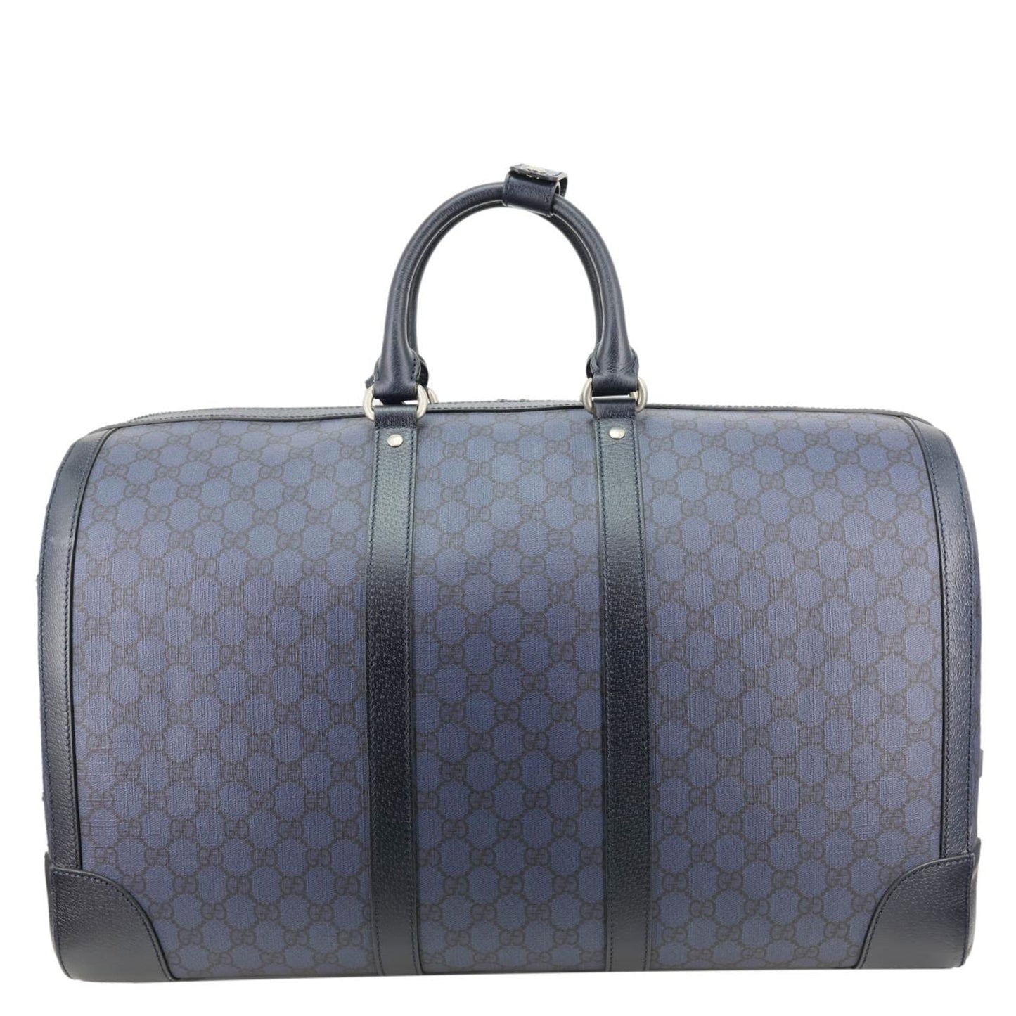 GUCCI GG Supreme Canvas Duffle Bag Navy Blue 724612
