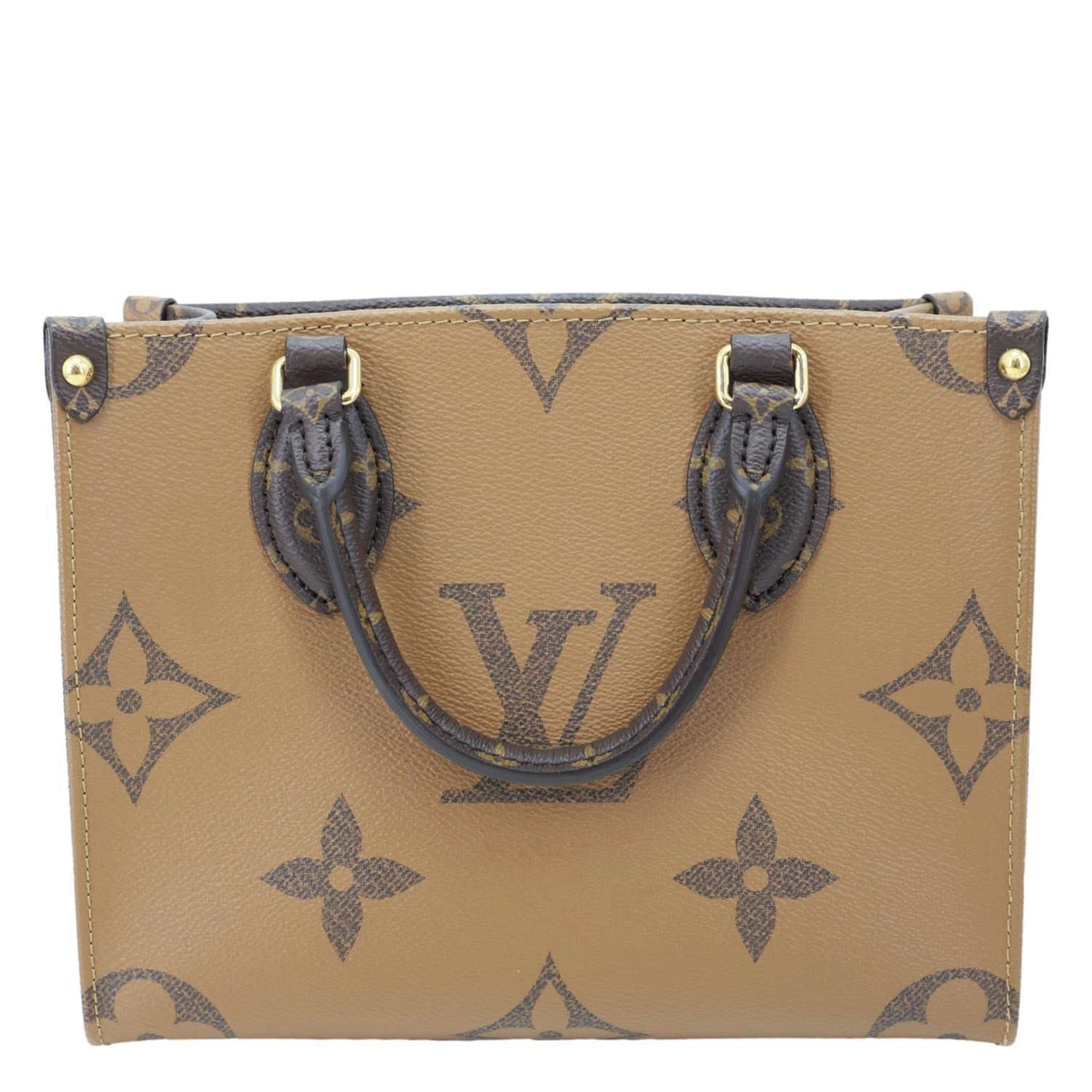 LOUIS VUITTON Onthego PM Giant Monogram Reverse Canvas Shoulder Bag Brown