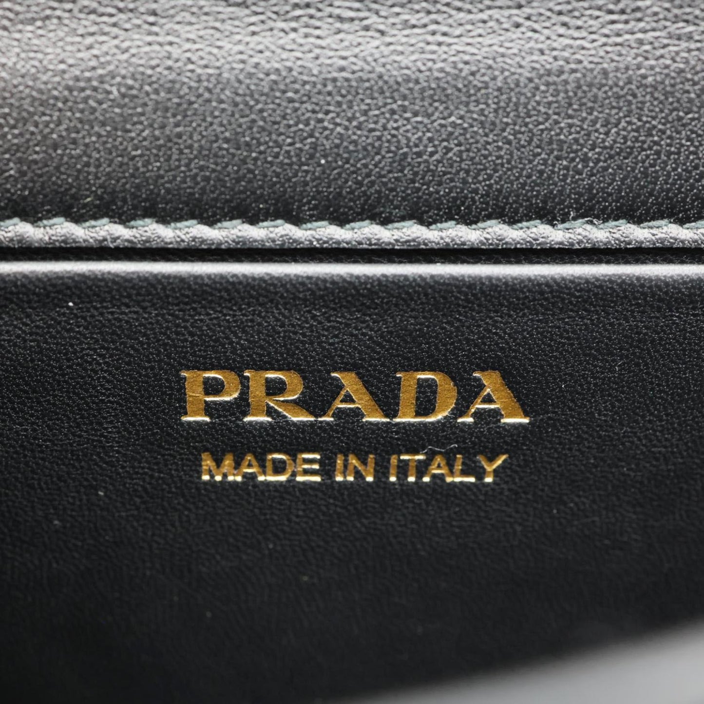 PRADA Quilted Nappa Stitched Leather Crossbody Bag Black