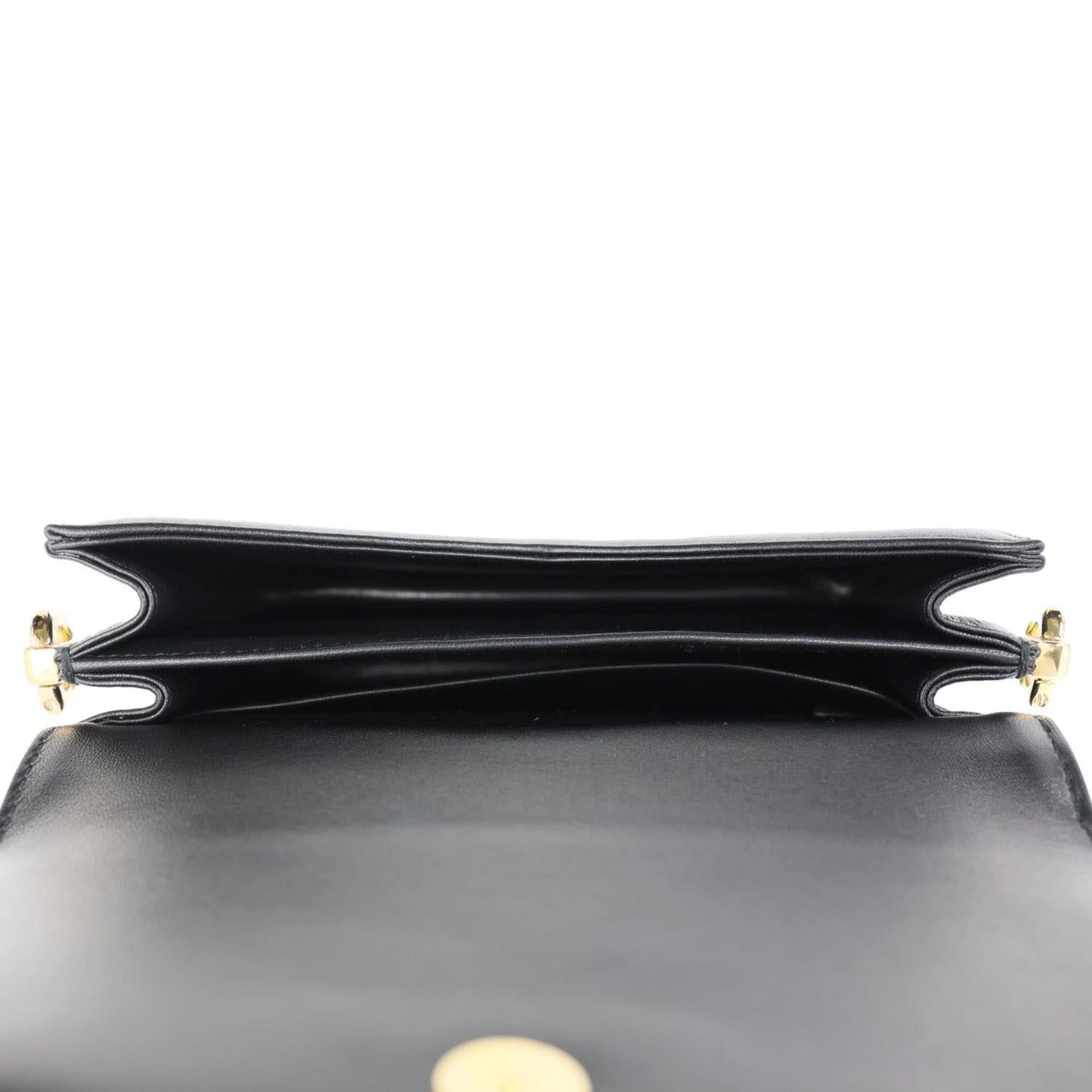 PRADA Quilted Nappa Stitched Leather Crossbody Bag Black