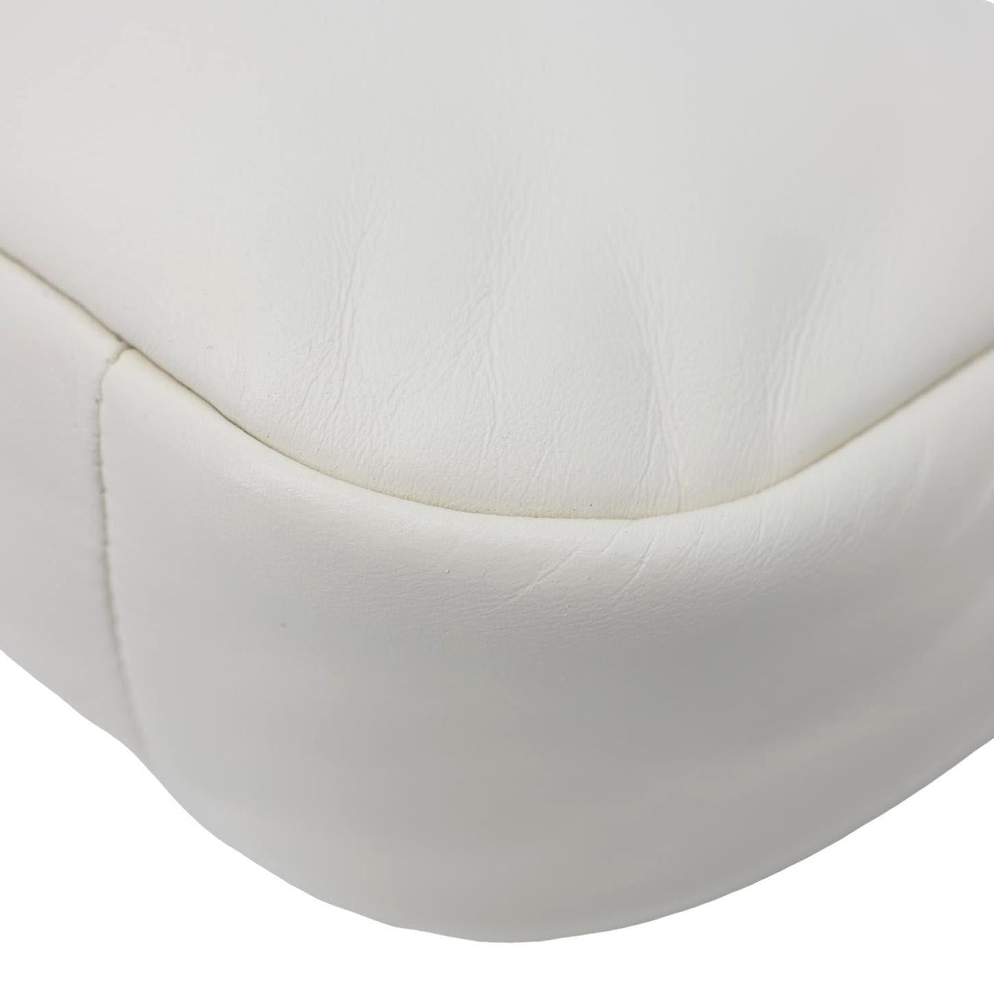 PRADA Padded Nappa Leather Hobo Bag White