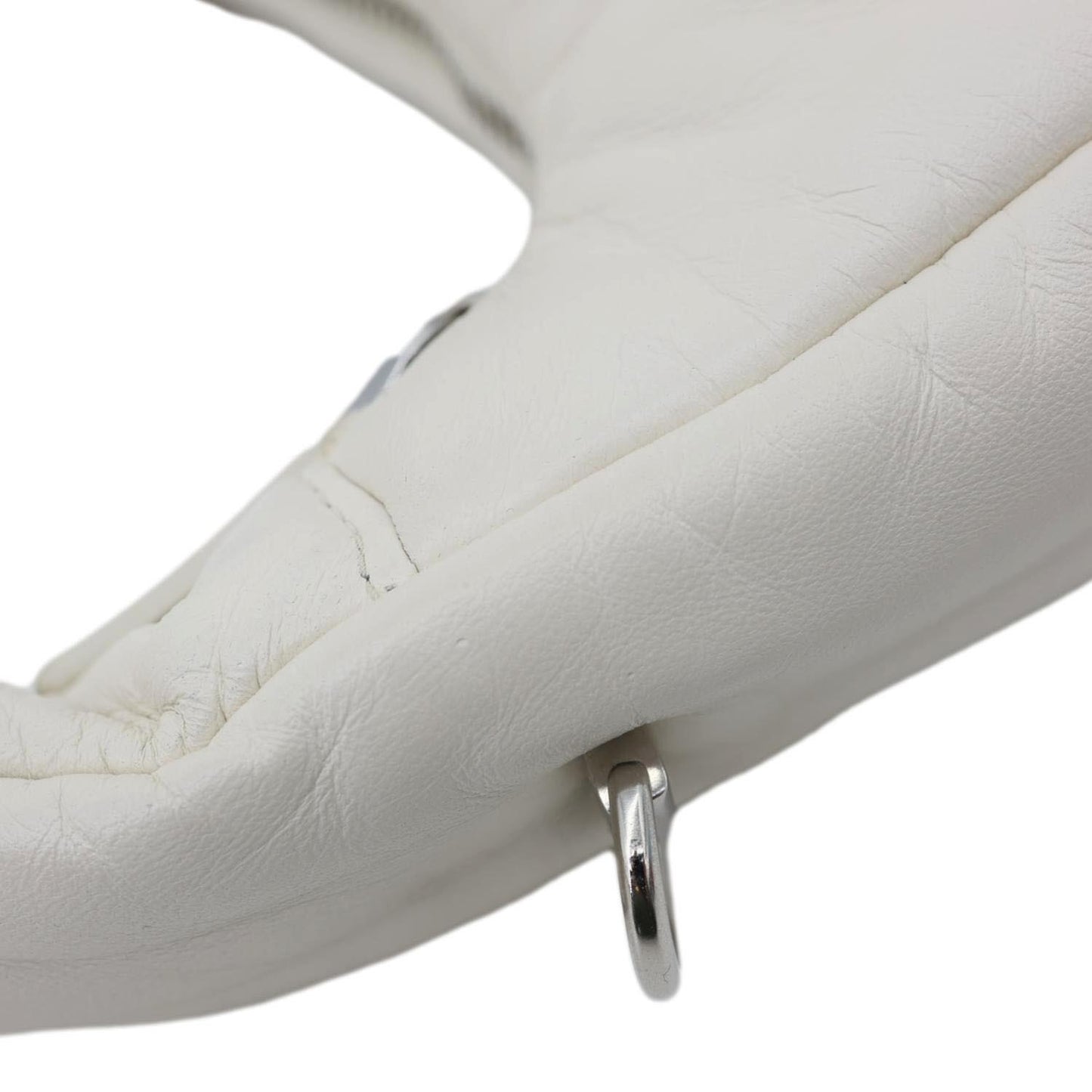PRADA Padded Nappa Leather Hobo Bag White