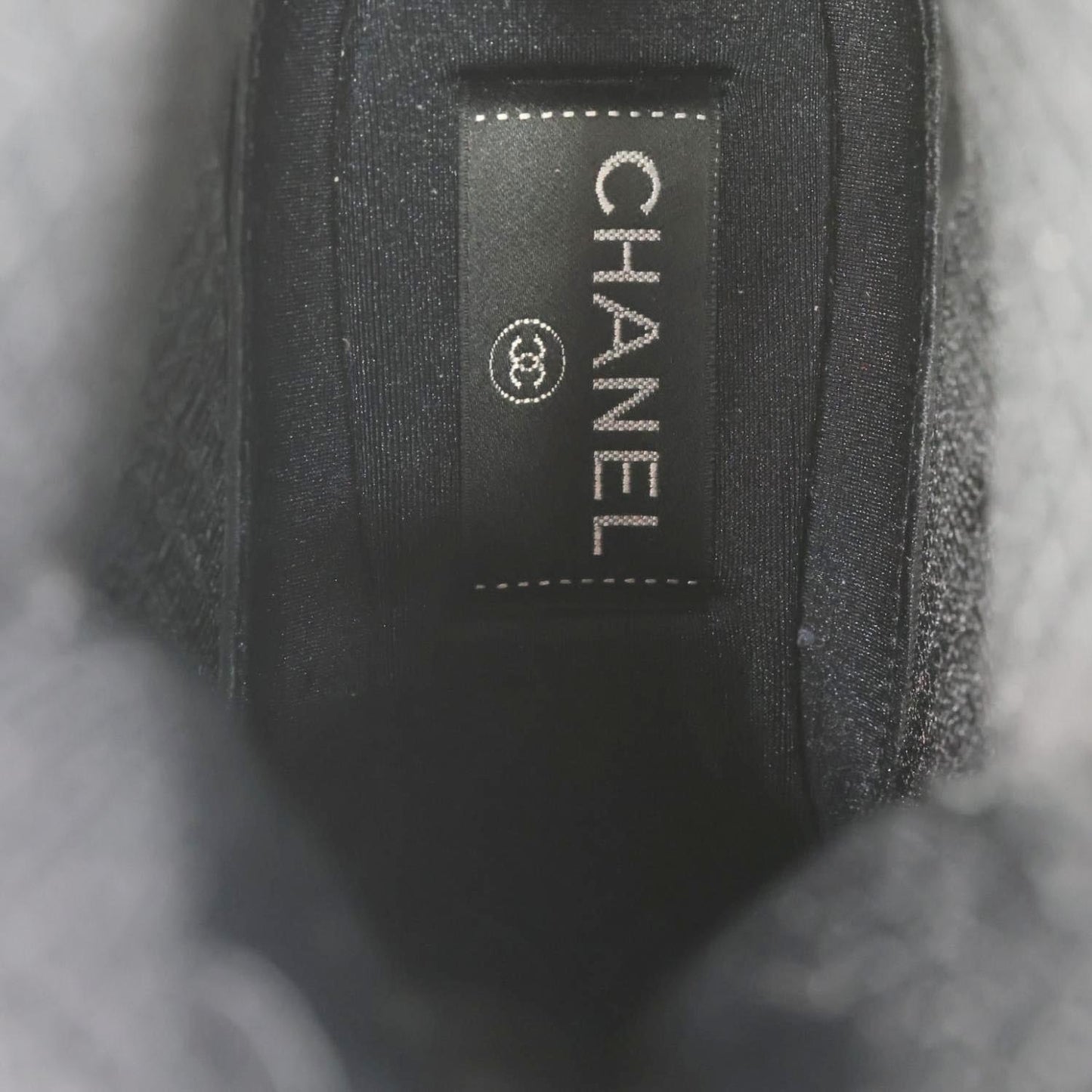 CHANEL CC Logo High Top Satin Lambskin Leather Sneakers Gold Size 36.5