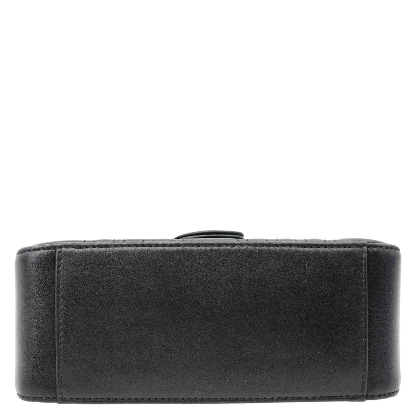 GUCCI GG Marmont Leather Top Handle Crossbody Bag Black 547260