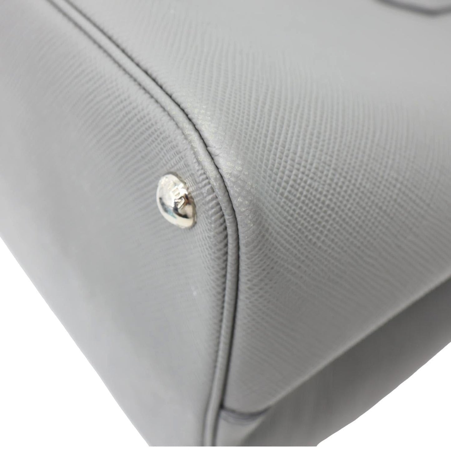 PRADA Double Handle Saffiano Leather Tote Bag Grey