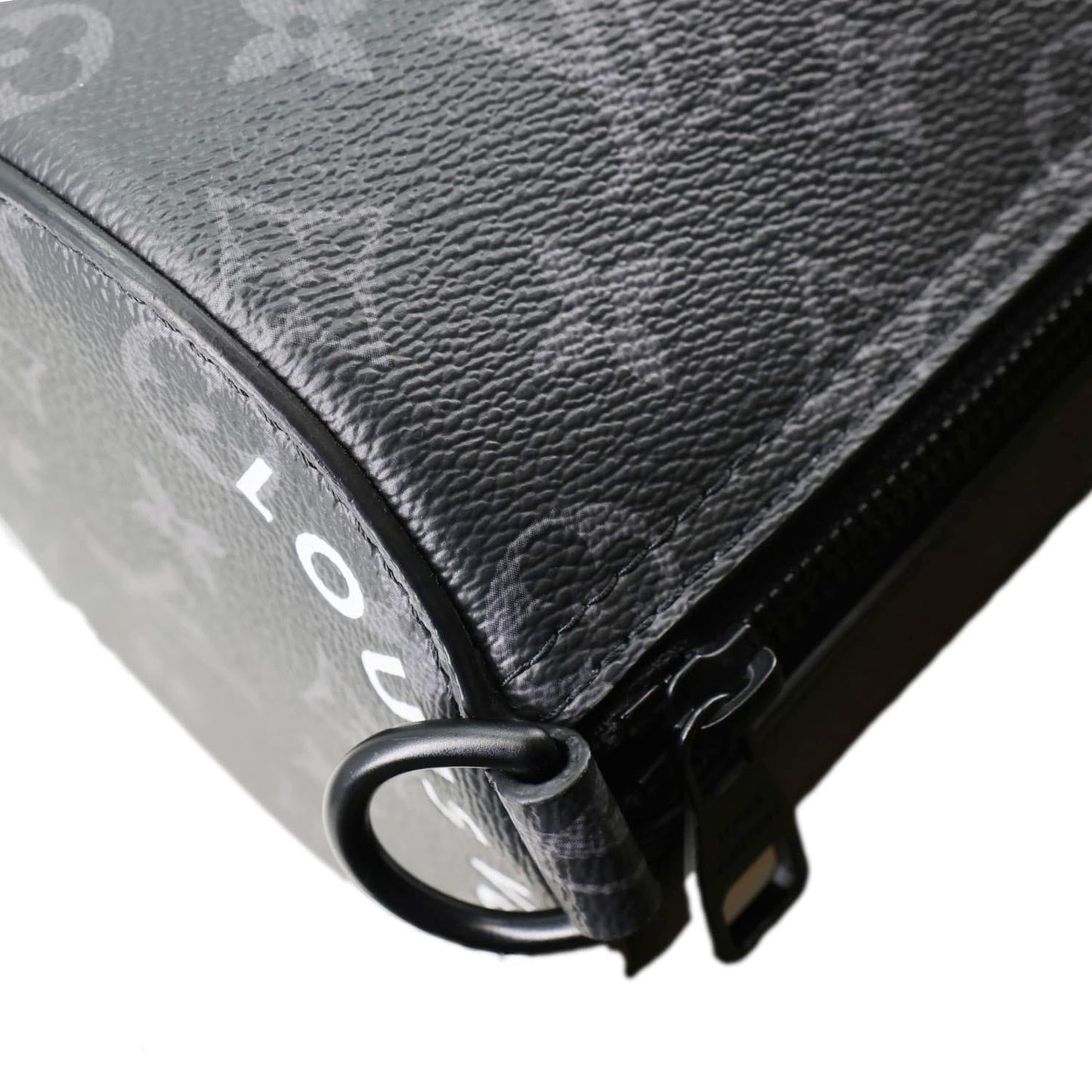 LOUIS VUITTON Polochon PM Soft Monogram Eclipse Canvas Crossbody Bag Black