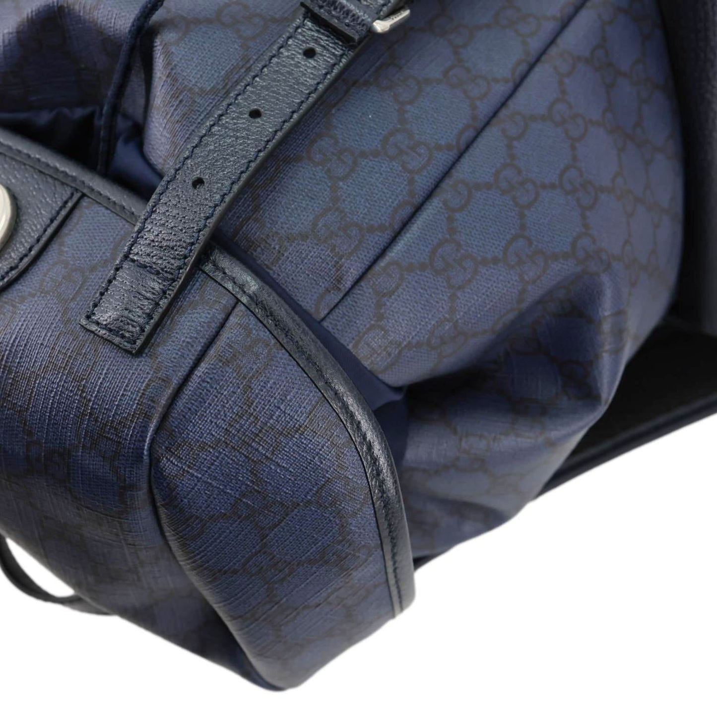 GUCCI Ophidia GG Supreme Canvas Backpack Navy Blue 598140
