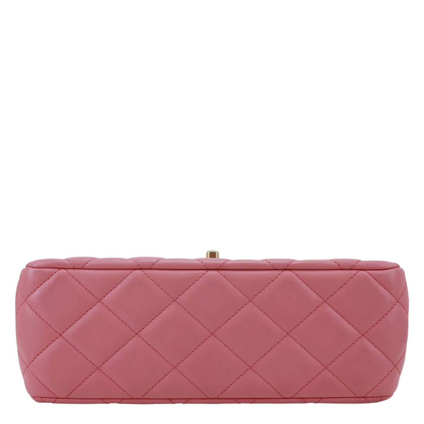 CHANEL Top Handle WOC Quilted Lambskin Leather Wallet On Chain Shoulder Bag Pink