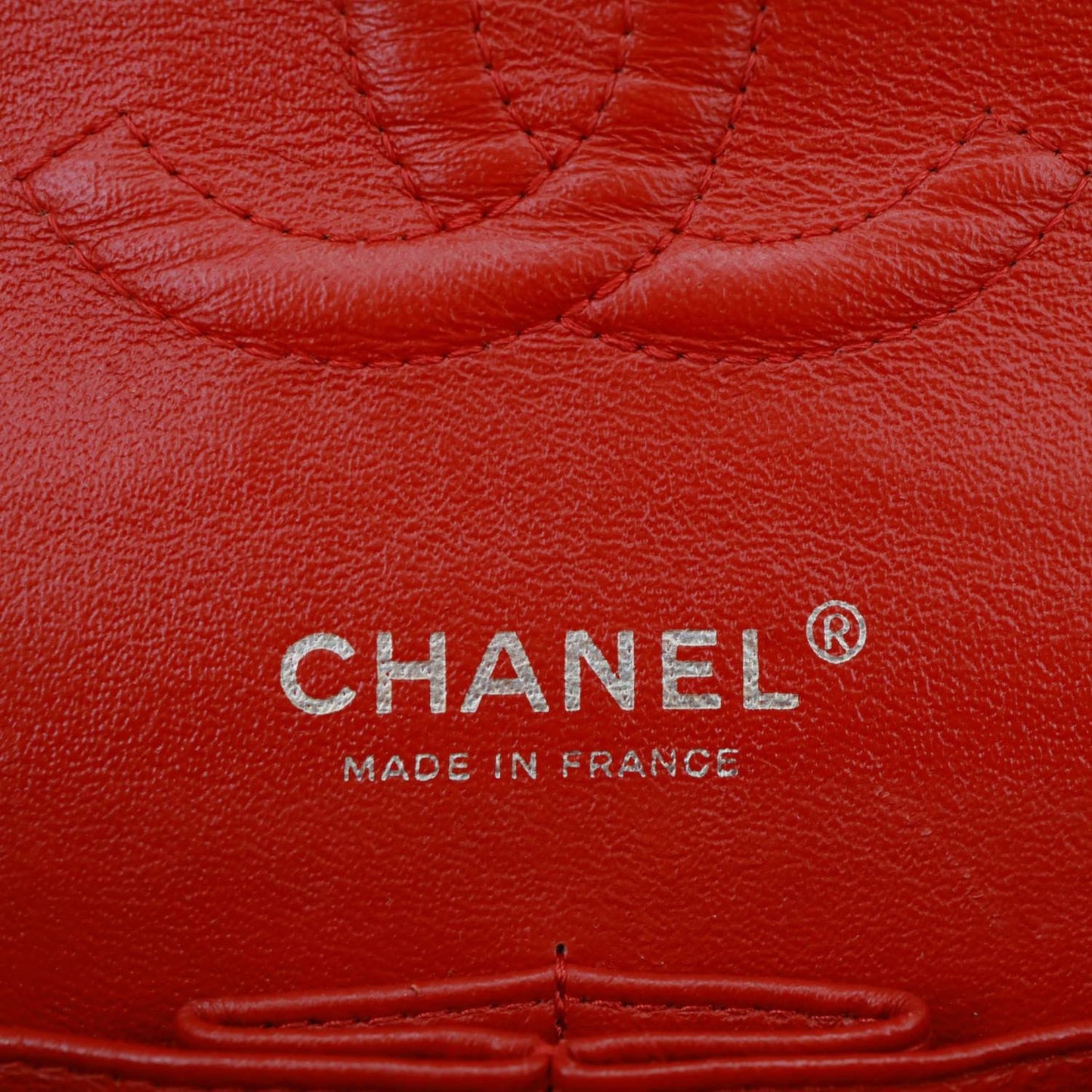 CHANEL Classic Double Flap Medium Quilted Lambskin Leather Shoulder Bag Red