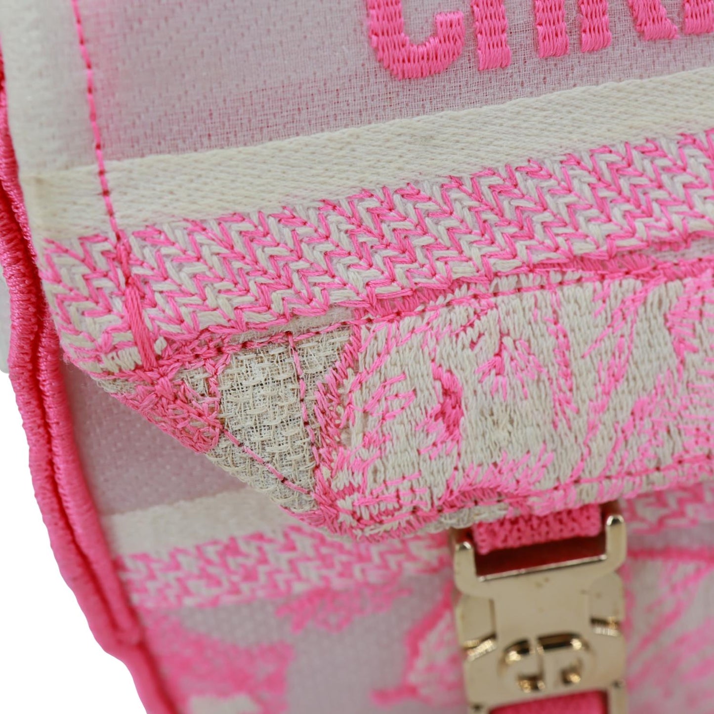 CHRISTIAN DIOR Diorcamp Toile de Jouy Embroidered Canvas Messenger Bag Pink
