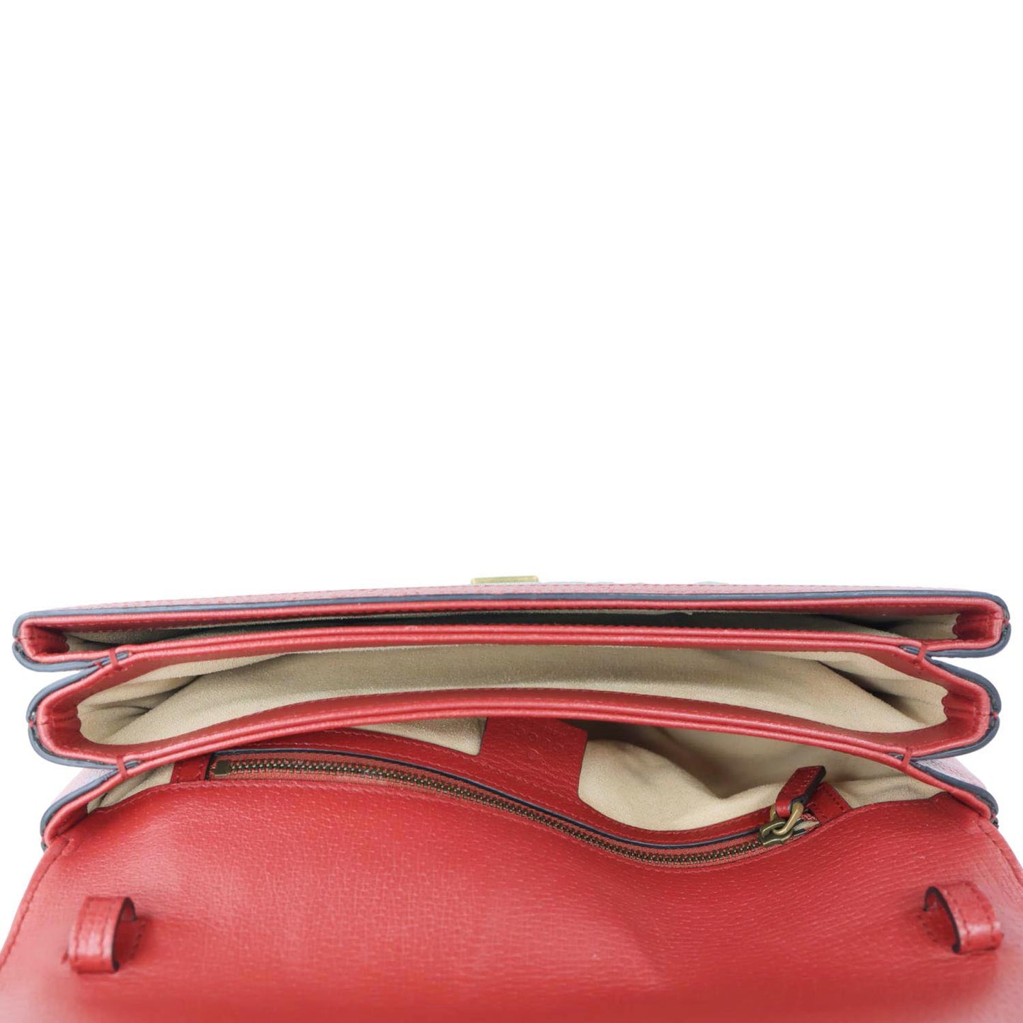 GUCCI Queen Margaret Medium GG Supreme Canvas Shoulder Bag Red 524356