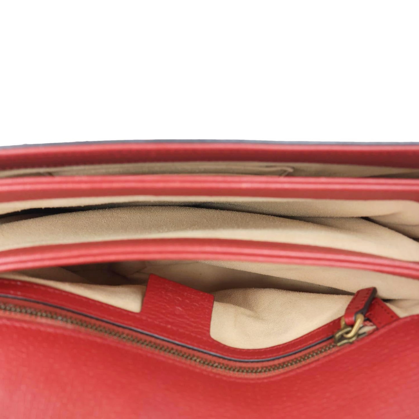 GUCCI Queen Margaret Medium GG Supreme Canvas Shoulder Bag Red 524356