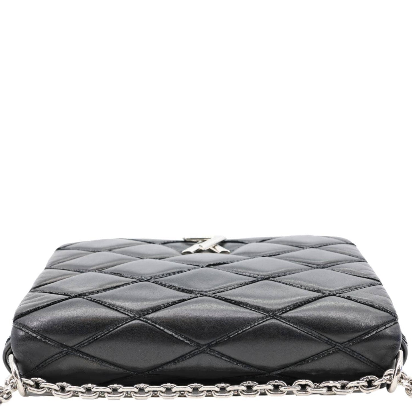 LOUIS VUITTON GO-14 MM Malletage Quilted Lambskin Leather Crossbody Bag Black
