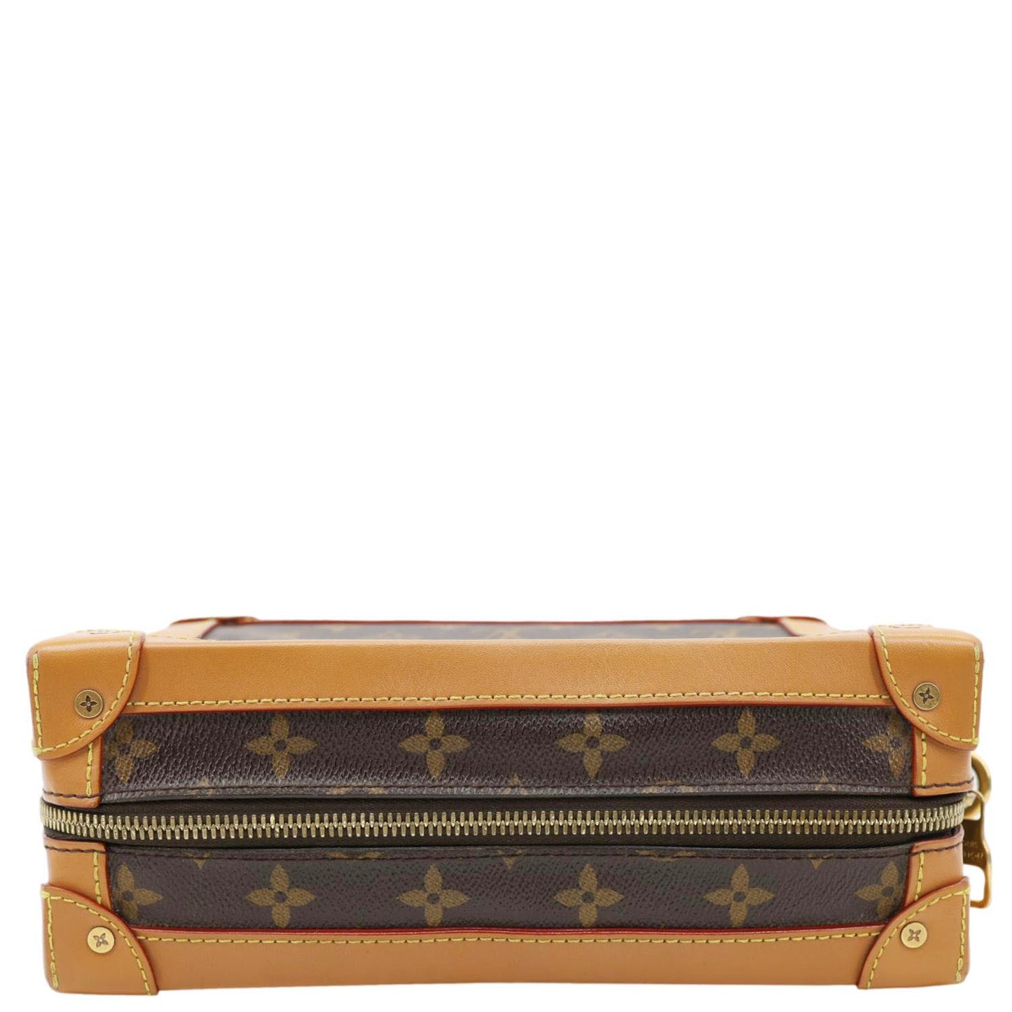 LOUIS VUITTON Soft Trunk Monogram Canvas Shoulder Bag Brown