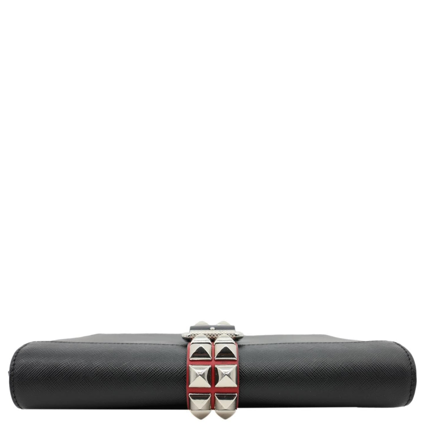 PRADA Studded Elektra Saffiano Leather Crossbody Bag Black
