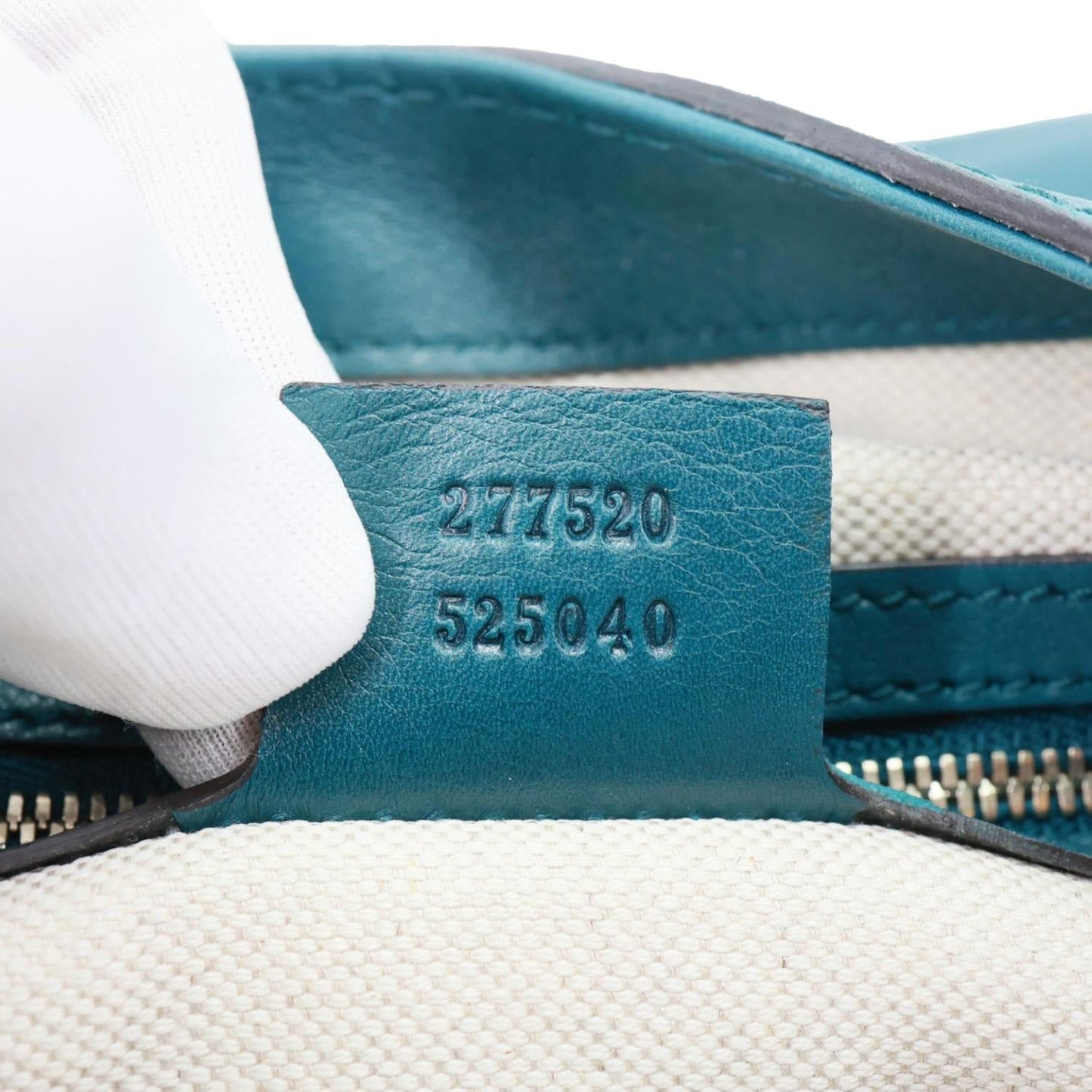 GUCCI Jackie Medium Leather Hobo Bag Teal 277520