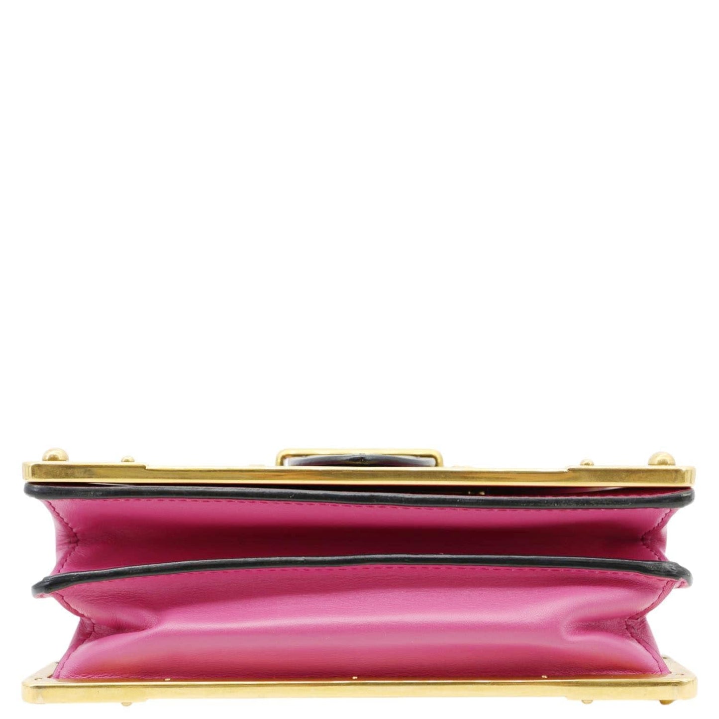 PRADA Cahier City Calf Saffiano Leather Shoulder Bag Pink