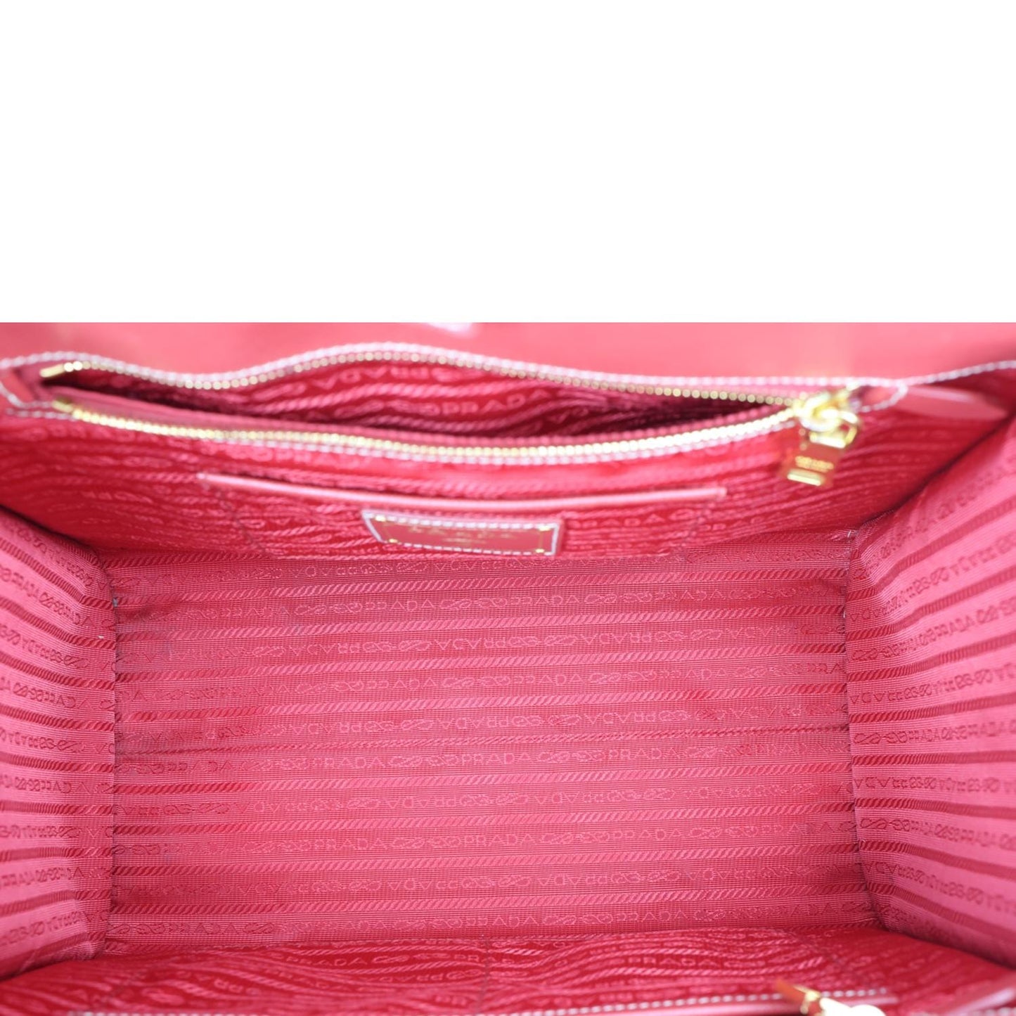 PRADA Saffiano Lux Leather Shoulder Bag Red