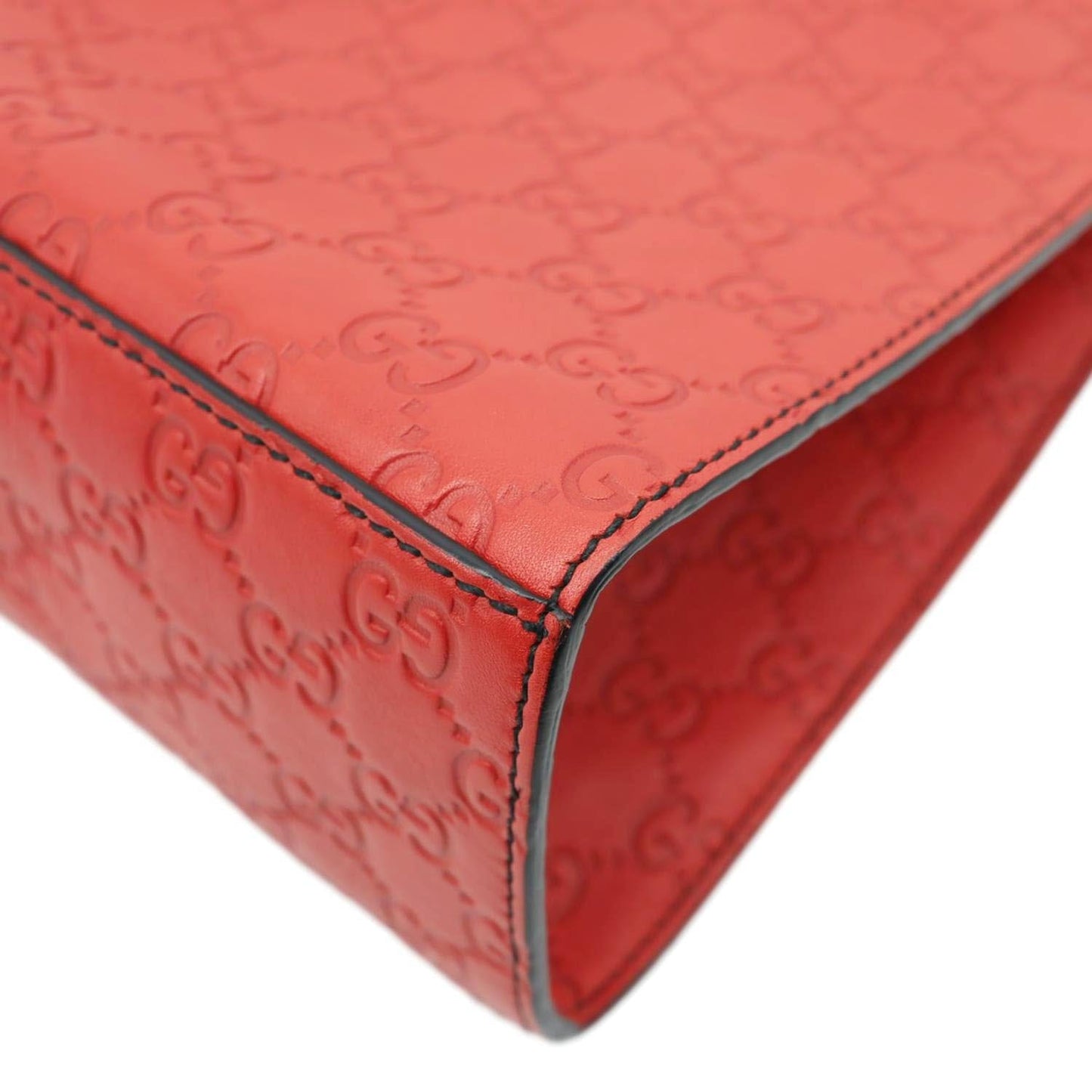 GUCCI Emily Large Leather Chain Shoulder Bag Red 295403