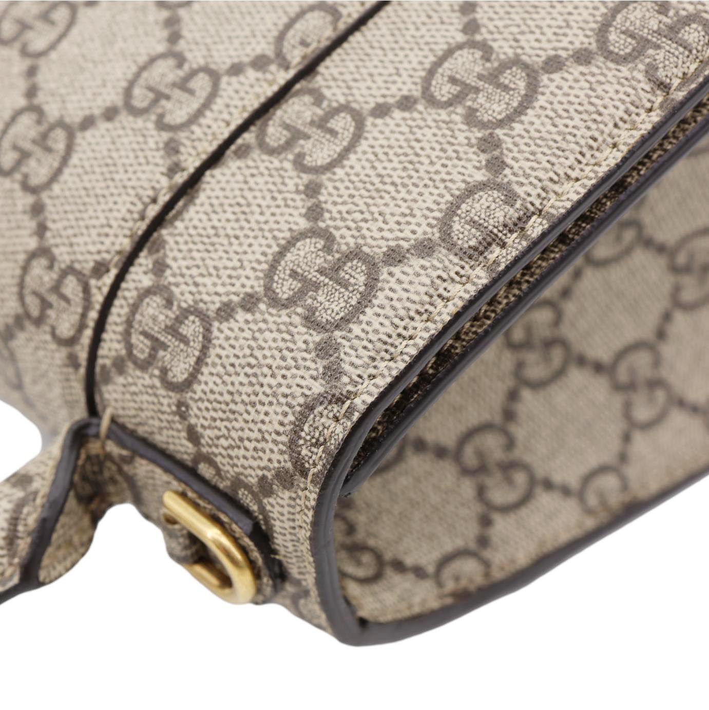 BALENCIAGA X GUCCI Hourglass Small GG Supreme Monogram Top Handle Shoulder Bag Beige 681697