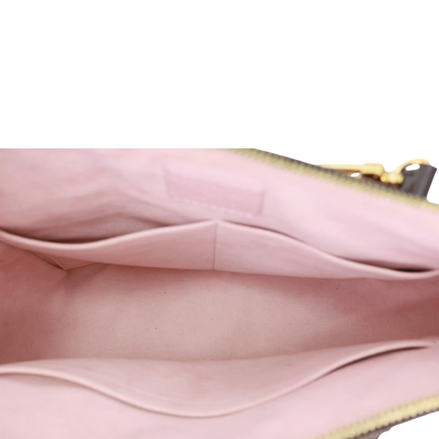 LOUIS VUITTON Caissa PM Damier Ebene Tote Bag Rose Ballerine