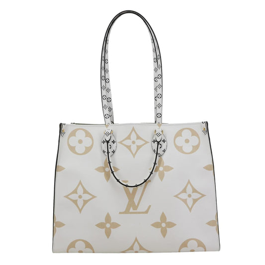 LOUIS VUITTON Onthego GM Monogram Giant Canvas Tote Bag White