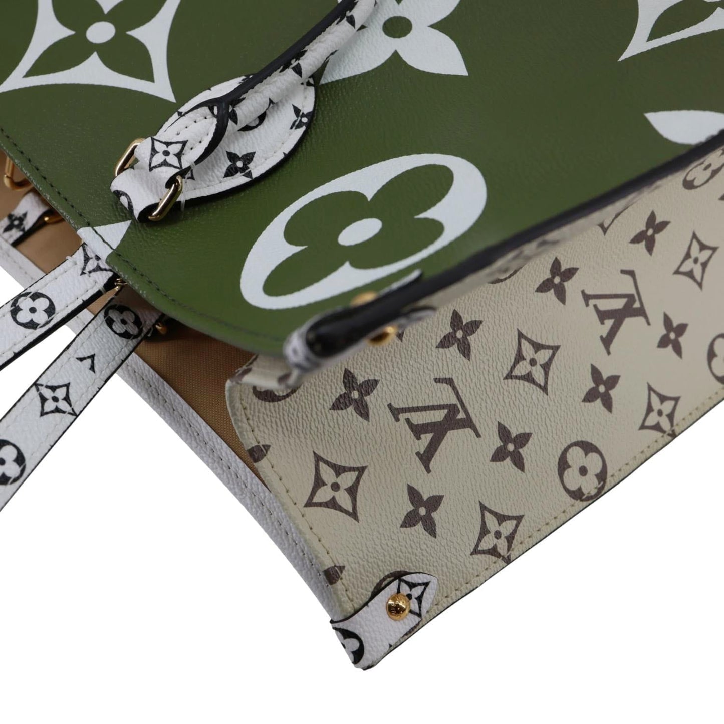 LOUIS VUITTON Onthego GM Monogram Giant Canvas Tote Bag White