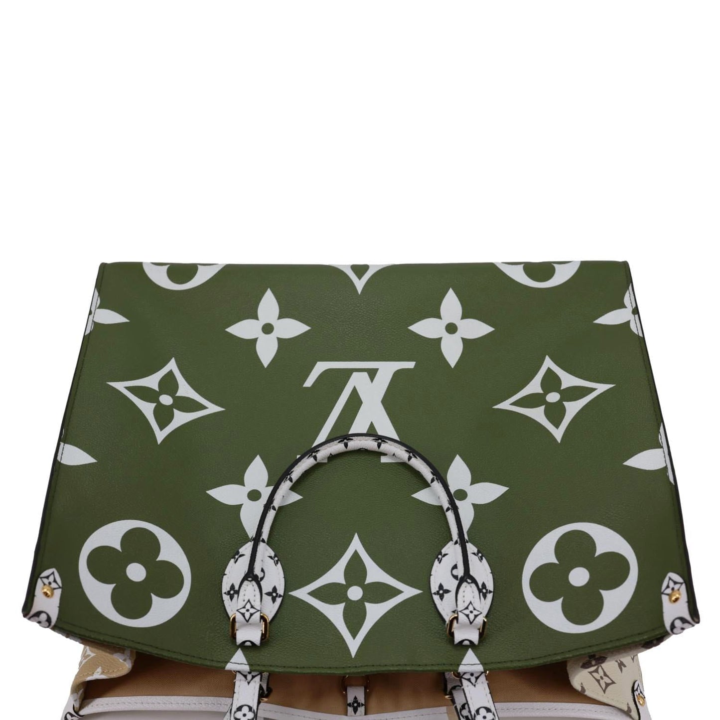 LOUIS VUITTON Onthego GM Monogram Giant Canvas Tote Bag White