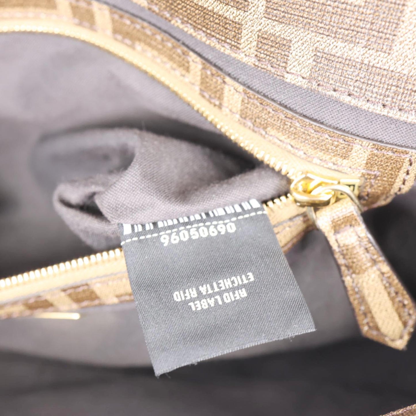 FENDI FF 1974 Hairdo Girls Inlay Glazed Fabric Baguette Bag Yellow