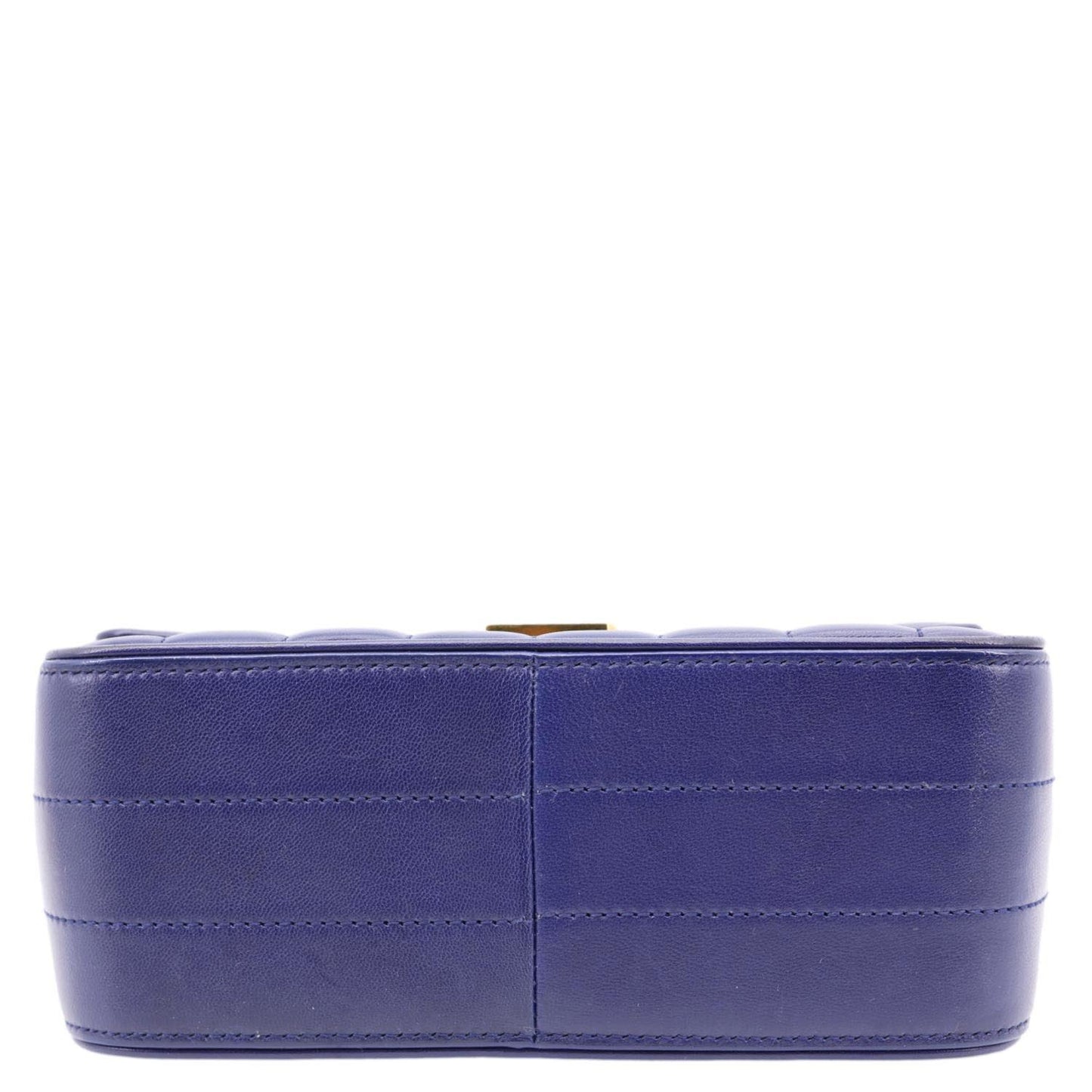 YVES SAINT LAURENT Vicky Medium Matelasse Lambskin Chain Crossbody Bag Blue