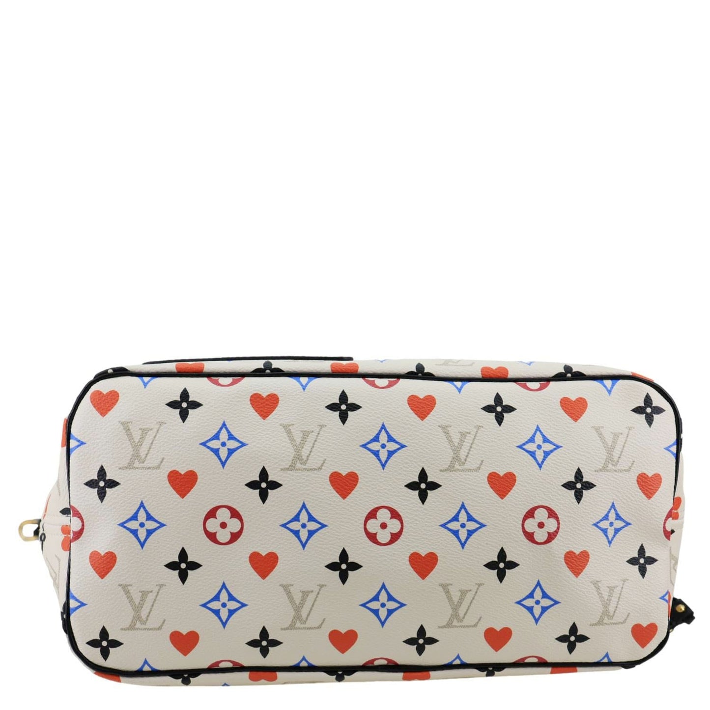 LOUIS VUITTON Game On Neverfull MM Monogram Canvas Tote Bag White