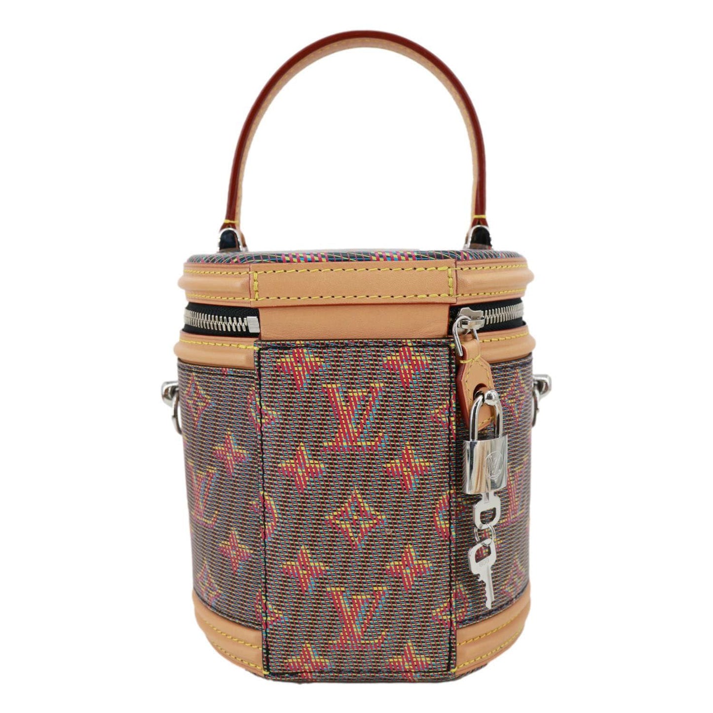 LOUIS VUITTON Cannes LV Pop Canvas Shoulder Bag Brown