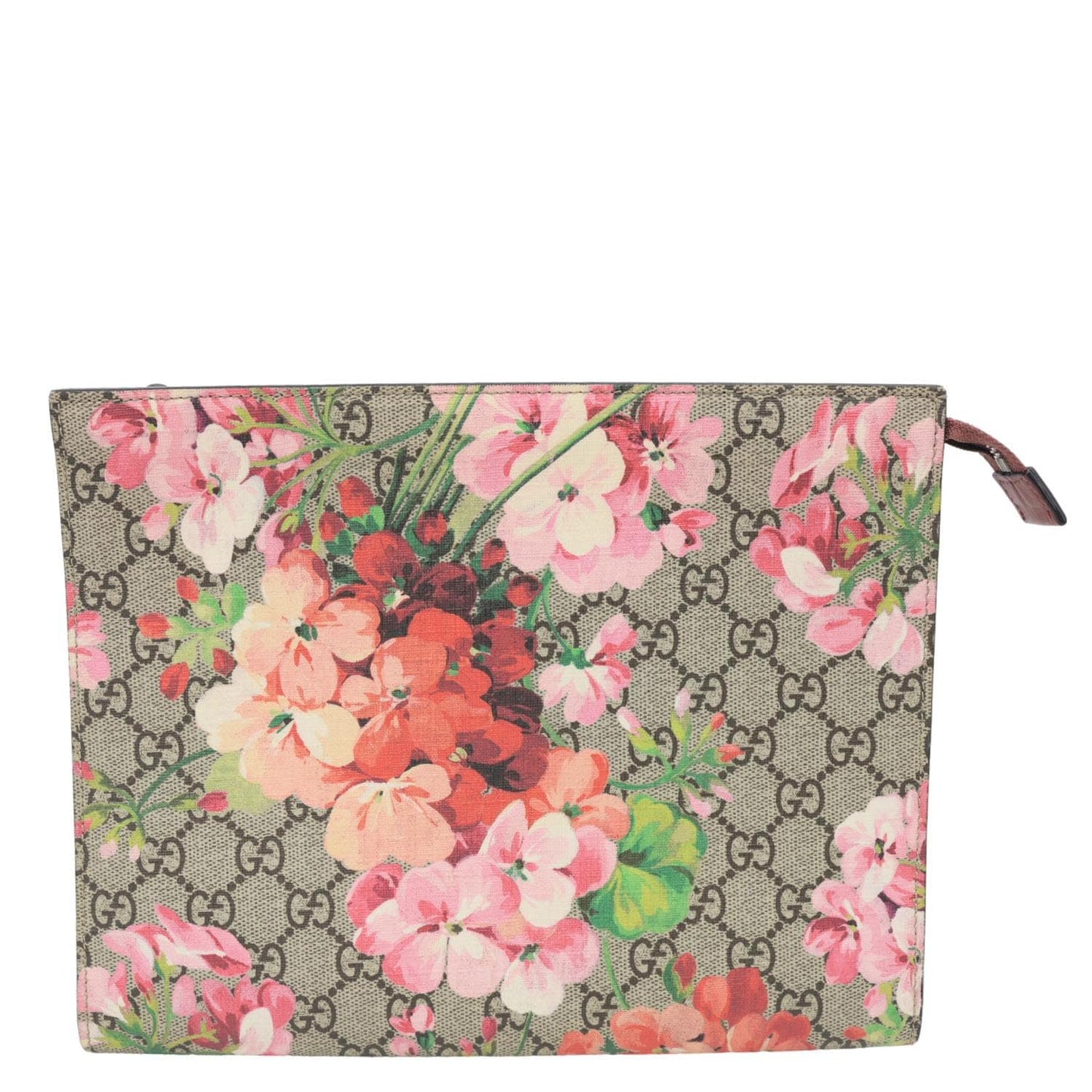 GUCCI GG Supreme Monogram Blooms Large Cosmetic Case Dry Rose 430268