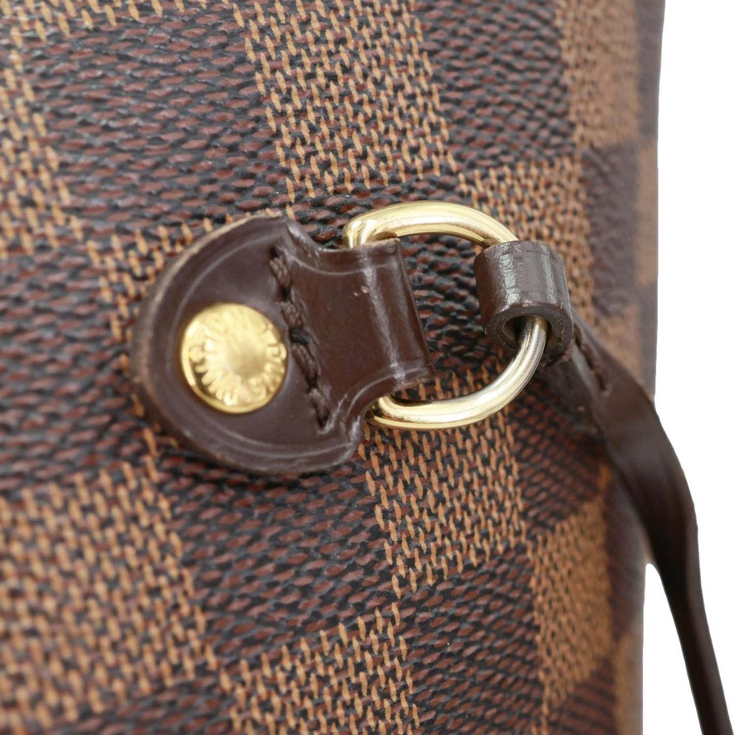 LOUIS VUITTON Neverfull GM Damier Ebene Tote Bag Brown