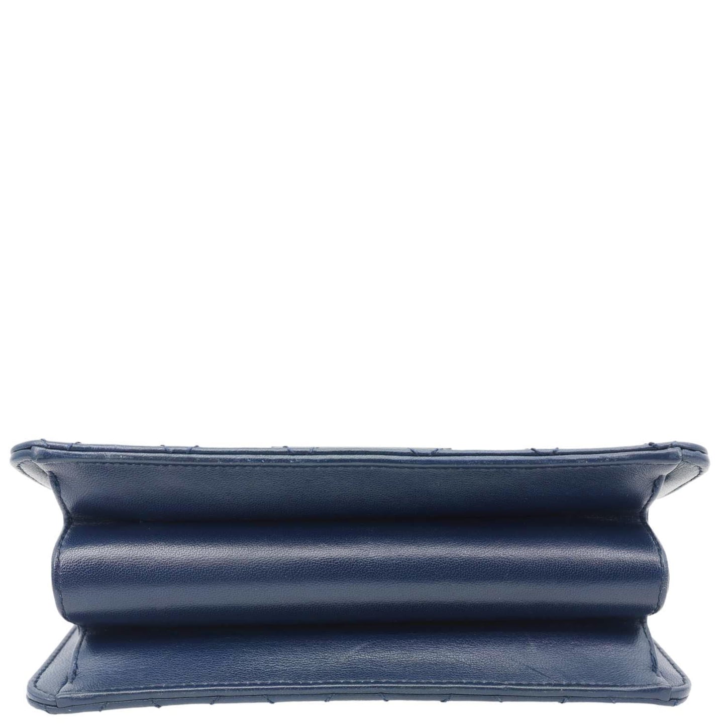 CHANEL Beauty Lock Flap Lambskin Leather Crossbody Bag Blue