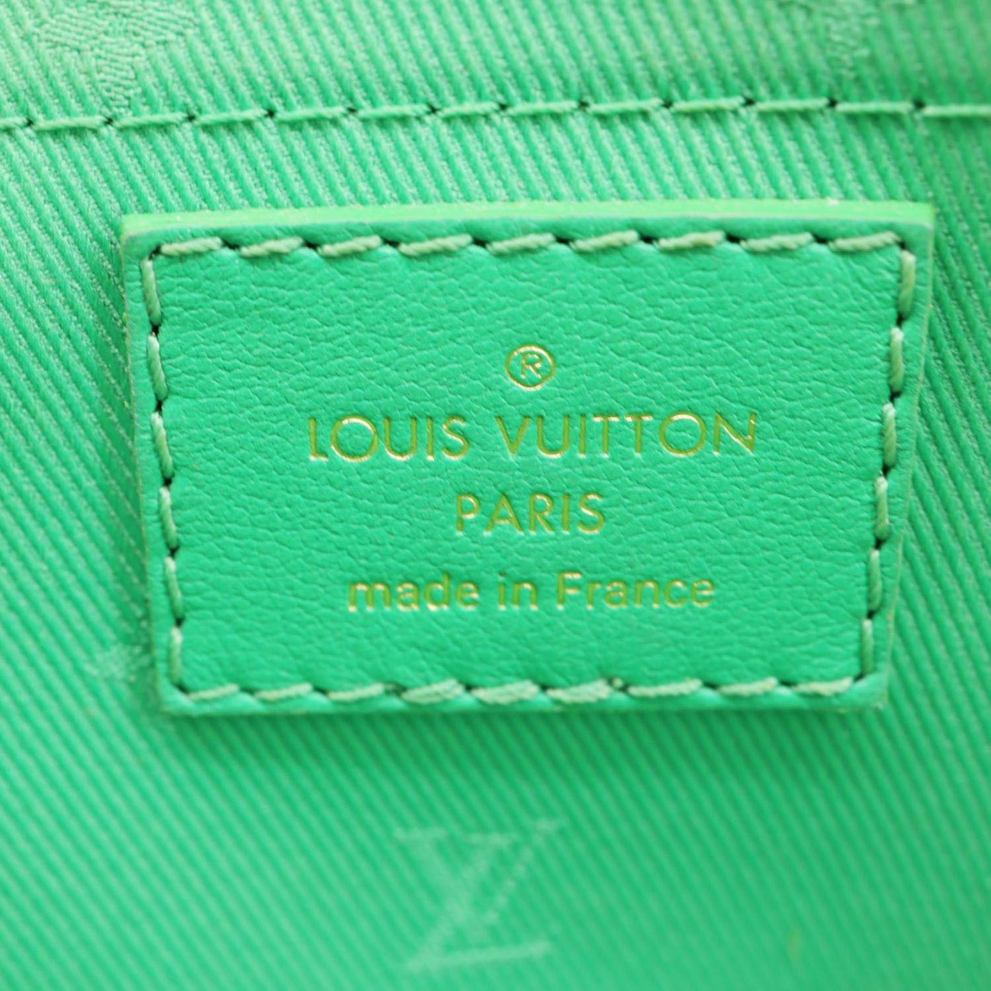 LOUIS VUITTON Alma Soft BB Bubblegram Quilted Leather Satchel Crossbody Bag Green