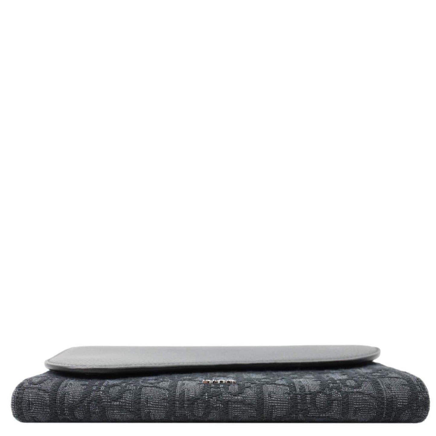 CHRISTIAN DIOR Saddle Oblique Jacquard Leather Wallet Black