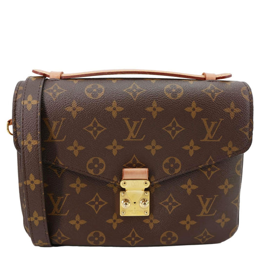 LOUIS VUITTON Metis Pochette Monogram Canvas Crossbody Bag Brown