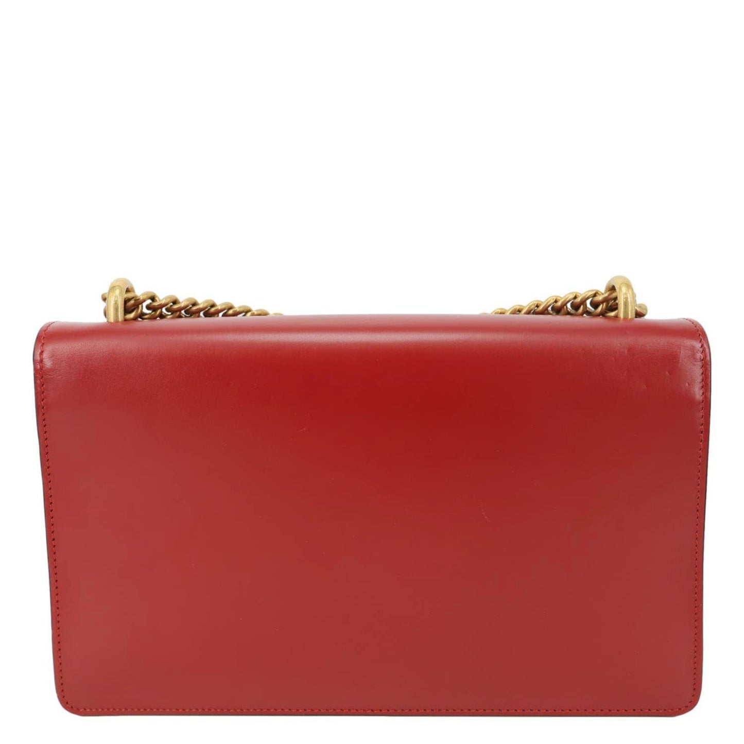 GUCCI GG Marmont Knight Medium Calfskin Leather Chain Shoulder Bag Red 431777