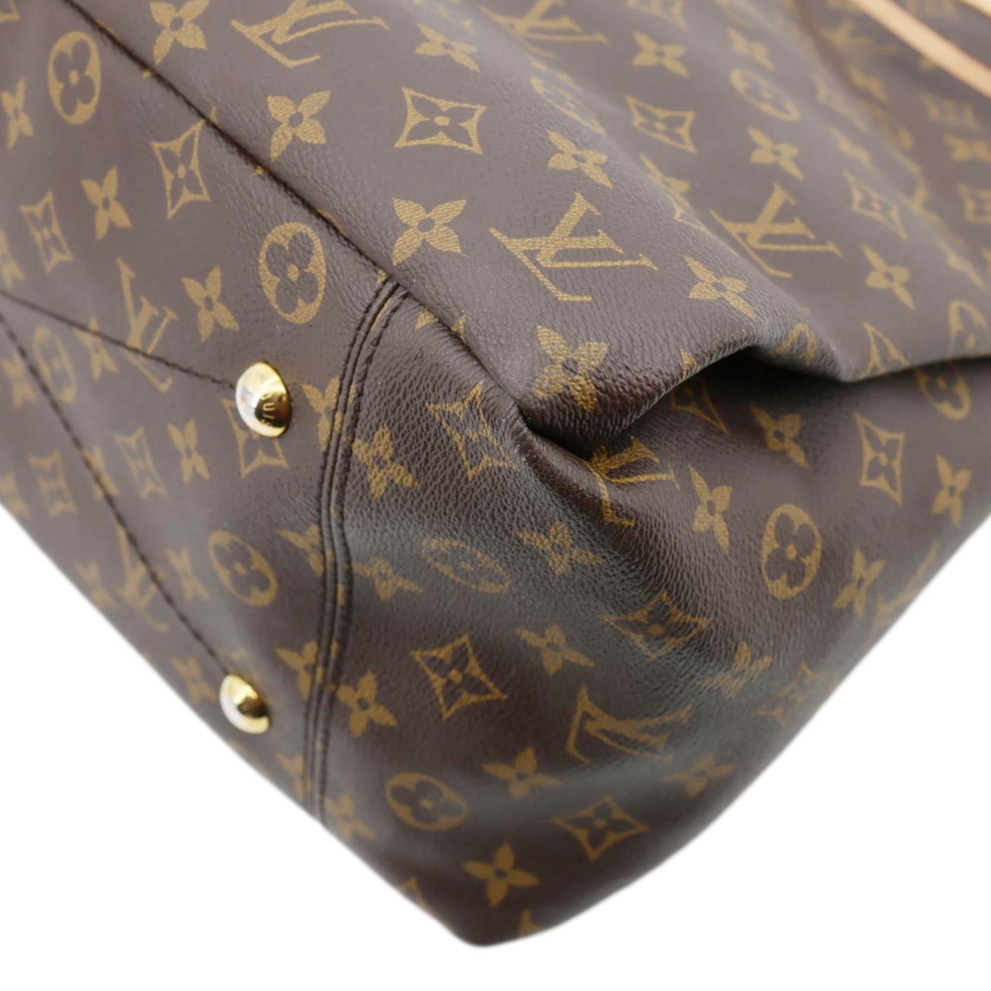 LOUIS VUITTON Artsy MM NM Monogram Canvas Shoulder Bag Brown